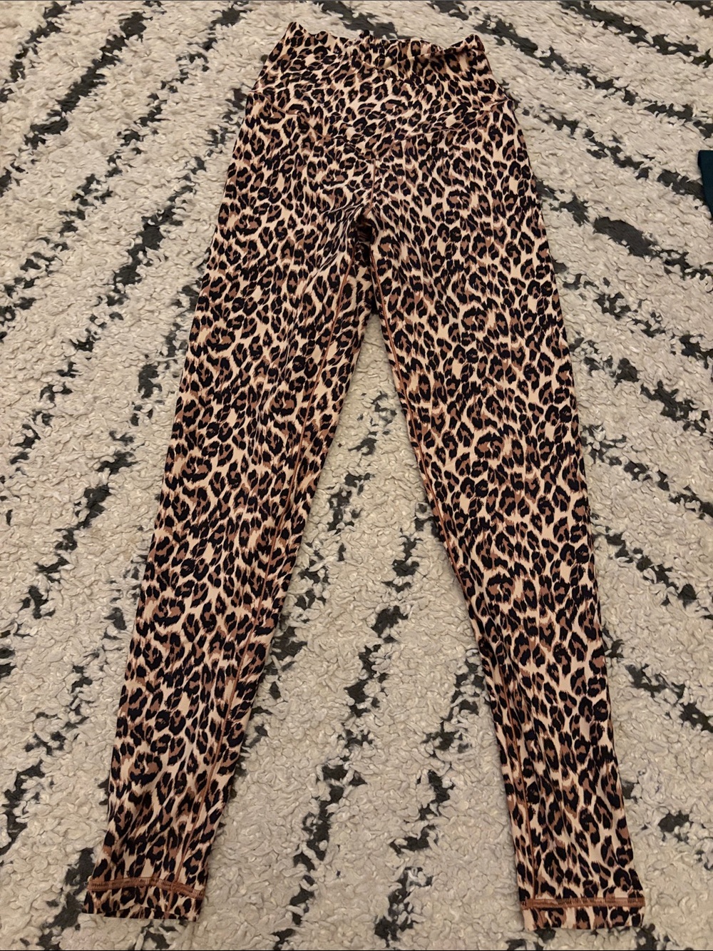 aerie Leopard Print Leggings in Tan and Black